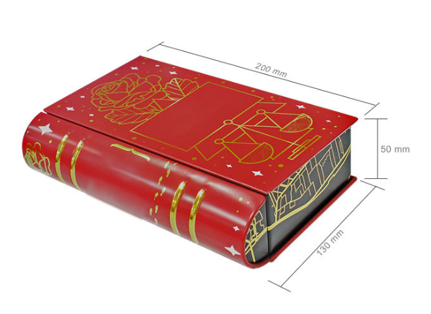 Custom Book-Shaped Gift Tin Box - Image 3