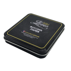 Custom Rectangular Cigar Tin Box with Premium Hinged Lid