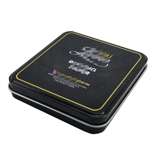 Custom Rectangular Cigar Tin Box with Premium Hinged Lid