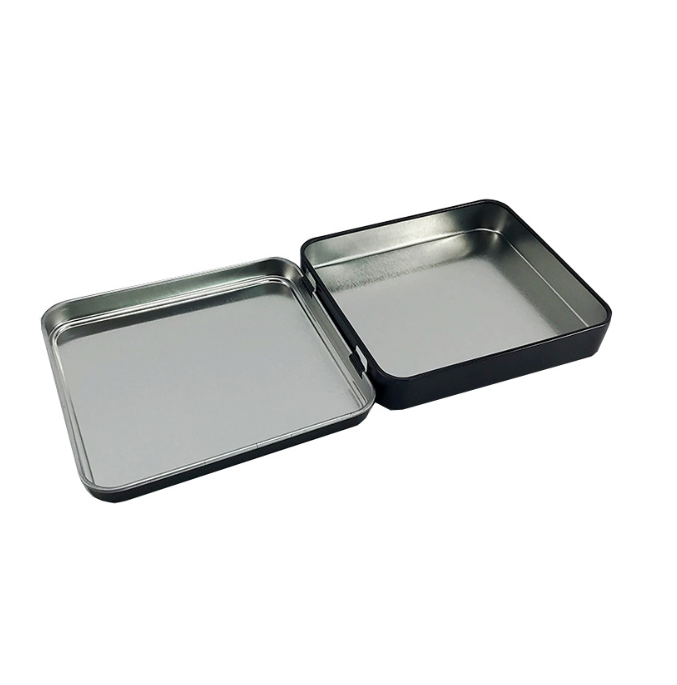 Custom Rectangular Cigar Tin Box with Premium Hinged Lid - Image 2