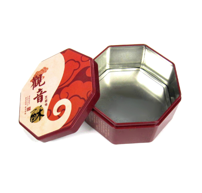 Octagon Tin Box