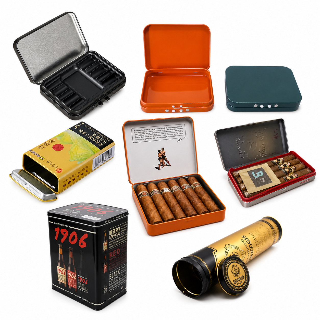 Tobacco Child-Resistant and Wine Tins