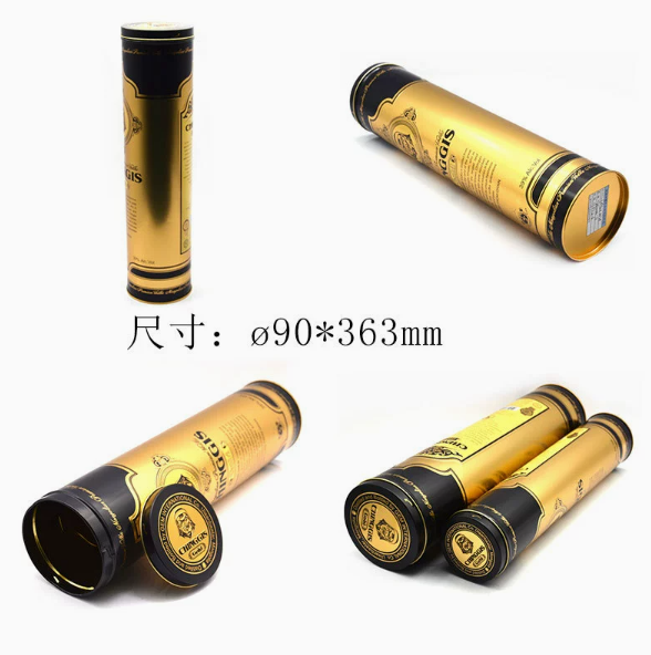Custom Round Wine Gift Tin Tube - Image 2