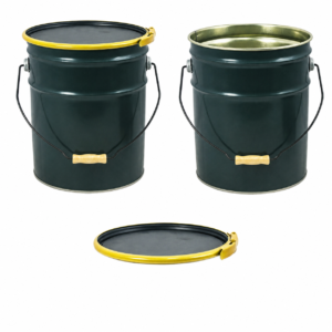 Custom 10L butter and edible oil tin pail with ring lock lid