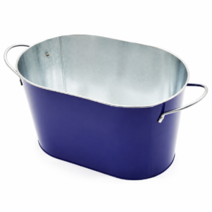 Custom 10L oval beer and champagne ice bucket with metal handles