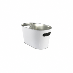 Custom 10L oval popcorn tin bucket with cutout handles