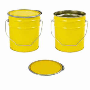 Custom 5L butter and edible oil tin pail with ring lock lid