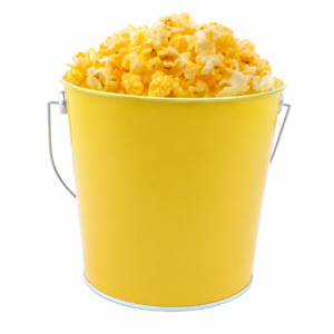 Custom printed movie theater popcorn tin buckets with wire handles