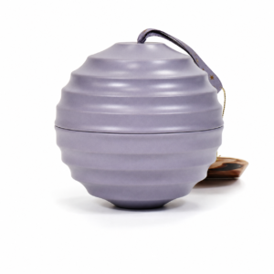 Custom Christmas ball-shaped tin box measuring 110 mm in diameter