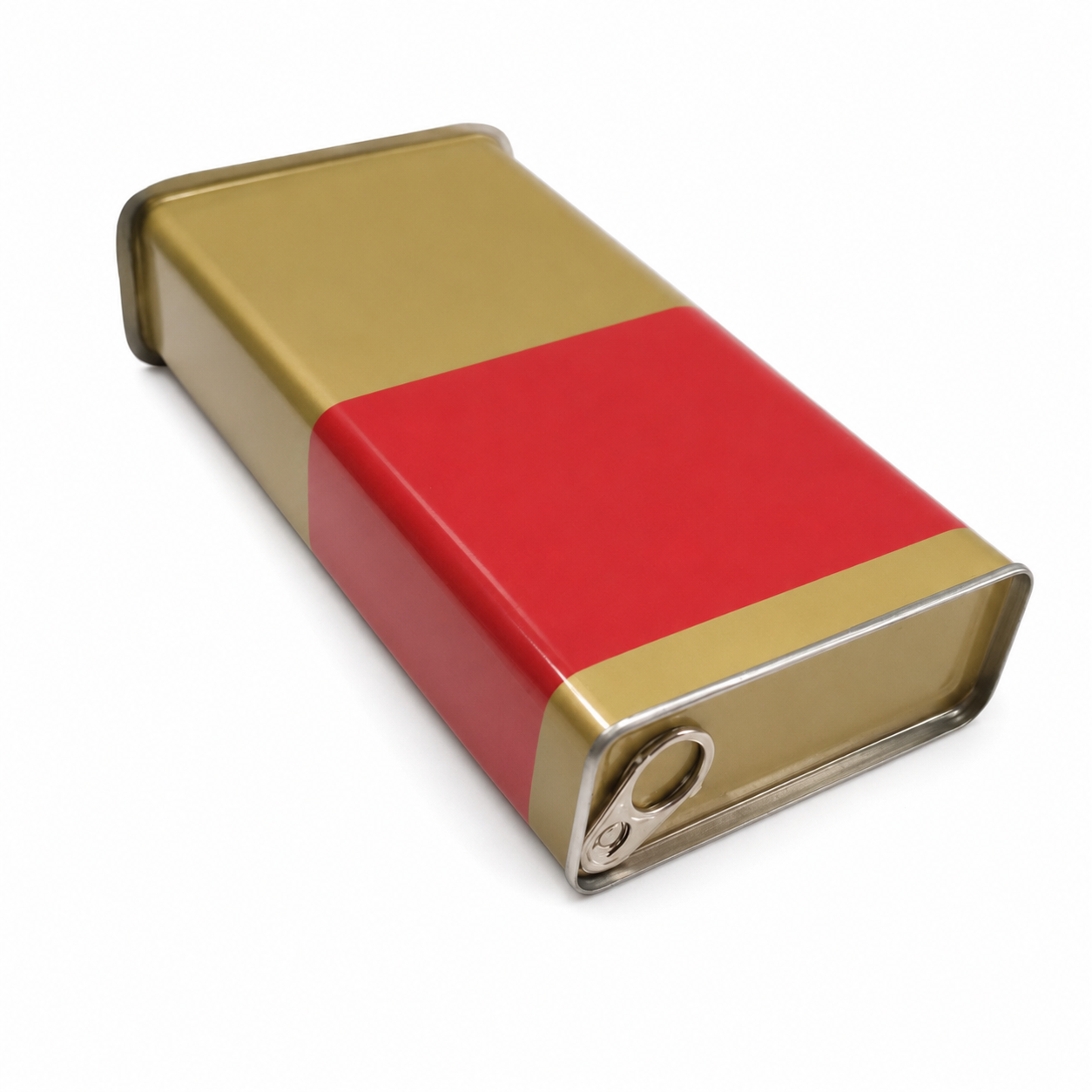 Custom full-open easy-open tin can with pull-ring lid