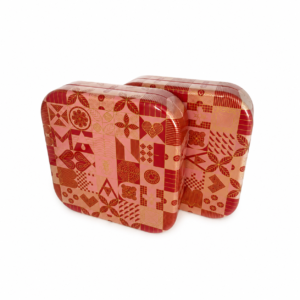 Custom printed square chocolate tin boxes with removable lids