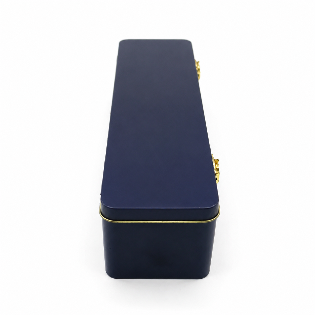 Custom printed rectangular whisky bottle tin box with hinged lid