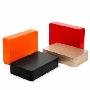 Custom rectangular biscuit tin box with removable slip lid